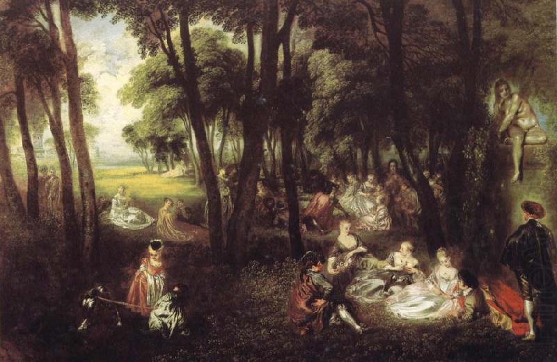 Jean-Antoine Watteau Country Pursuits china oil painting image